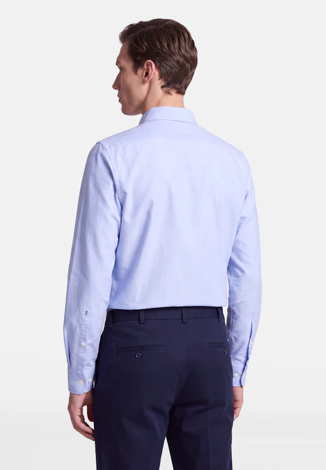 Regular Casual Hemd Uni in Mittelblau |  Seidensticker Onlineshop