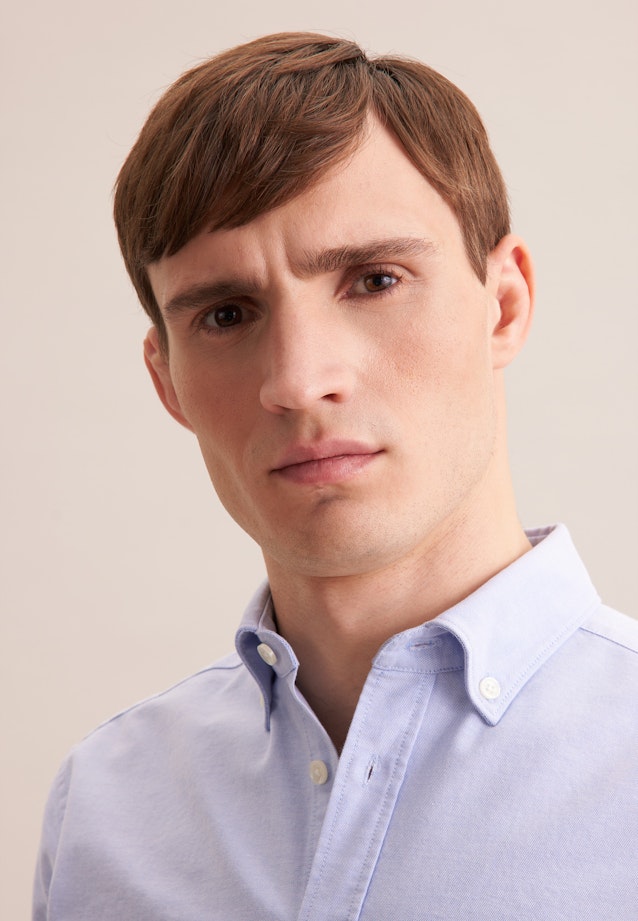 Regular Casual Hemd Uni in Mittelblau |  Seidensticker Onlineshop