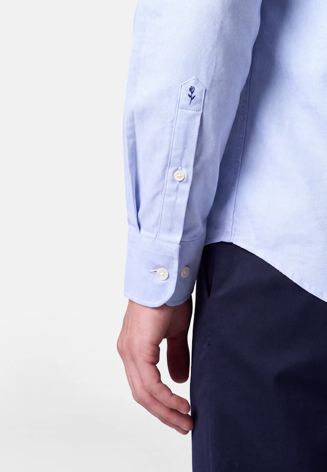Regular Casual Hemd Uni in Mittelblau |  Seidensticker Onlineshop