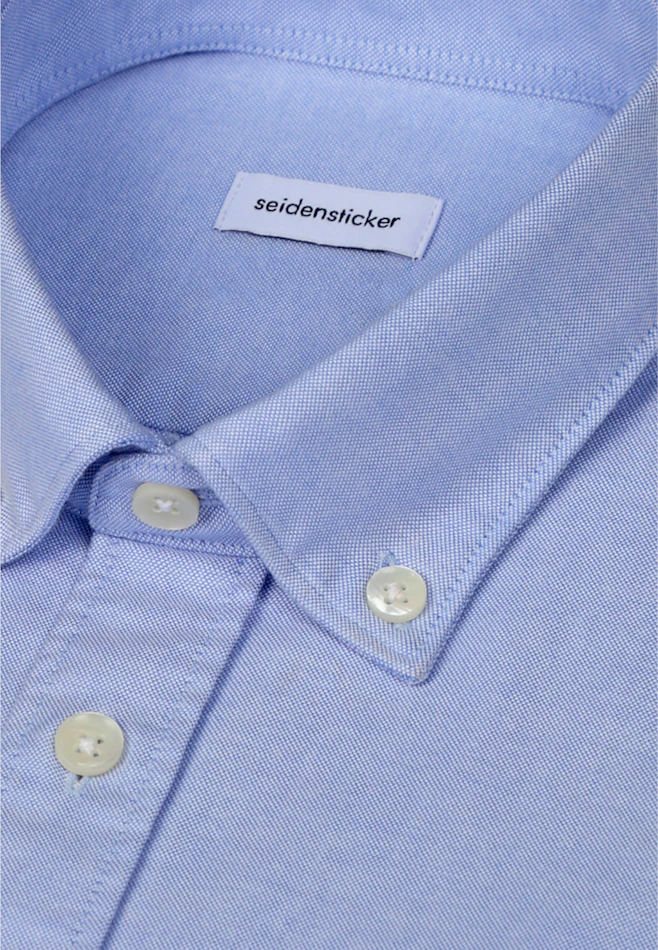 Regular Casual Hemd Uni in Mittelblau | Seidensticker Onlineshop