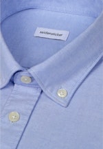 Regular Chemise décontractée Uni in Bleu Moyen |  Seidensticker Onlineshop