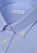 Regular Casual Hemd Uni in Mittelblau |  Seidensticker Onlineshop