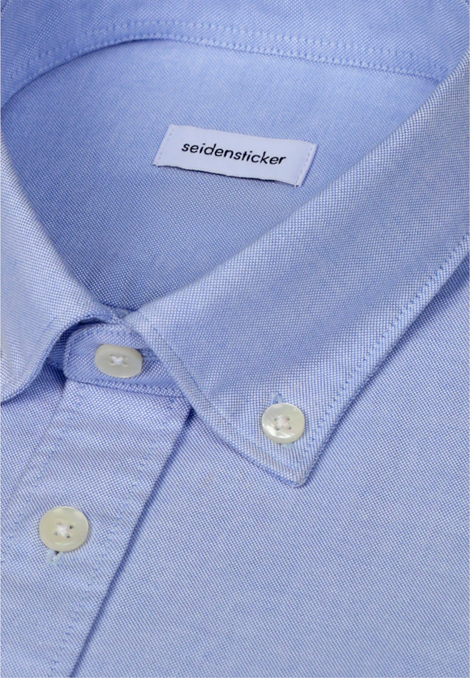 Regular Chemise décontractée Uni dans Bleu Moyen | Boutique en ligne Seidensticker