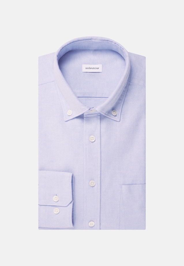 Regular Casual Hemd Uni in Bleu Moyen |  Seidensticker Onlineshop