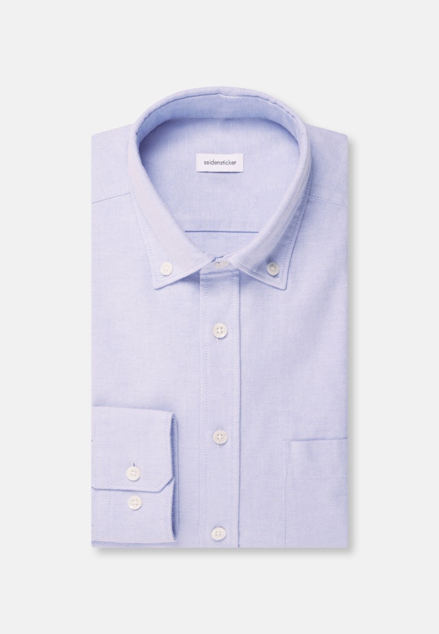 Regular Casual Hemd Uni in Mittelblau |  Seidensticker Onlineshop