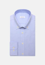 Regular Chemise décontractée Uni in Bleu Moyen |  Seidensticker Onlineshop