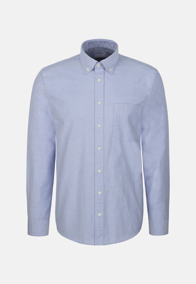 Regular Casual Hemd Uni in Mittelblau |  Seidensticker Onlineshop