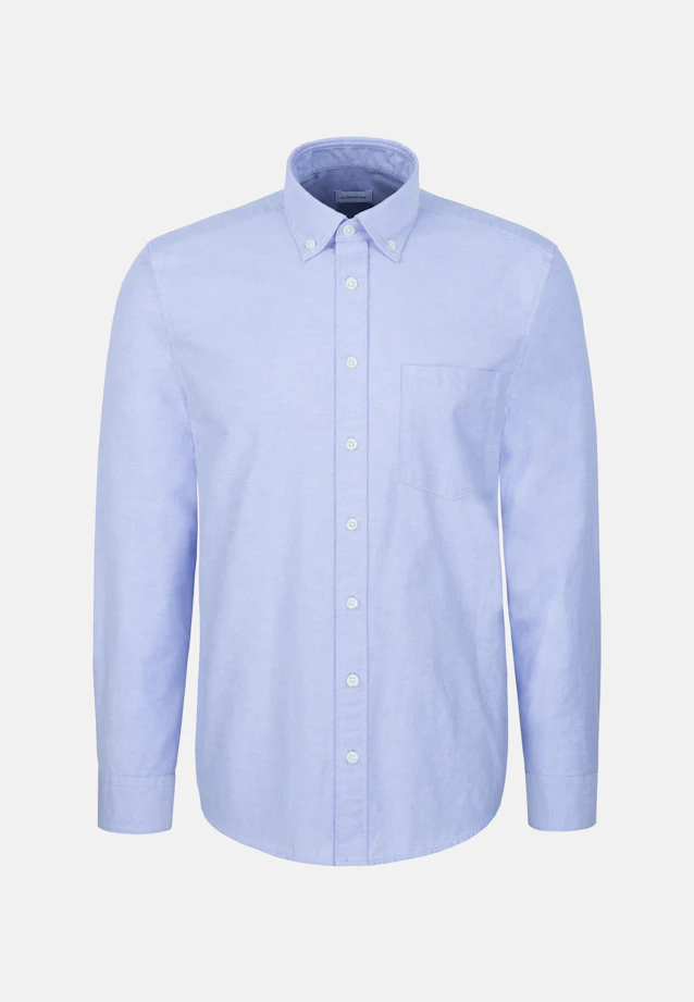 Regular Casual Hemd Uni in Mittelblau |  Seidensticker Onlineshop