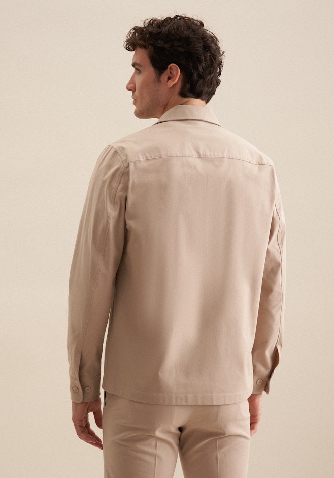 Regular Overshirt Uni in Braun | Seidensticker Onlineshop