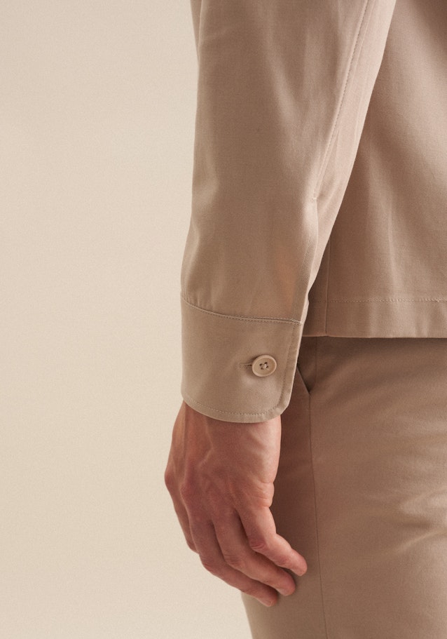 Regular Overshirt Uni in Braun | Seidensticker Onlineshop