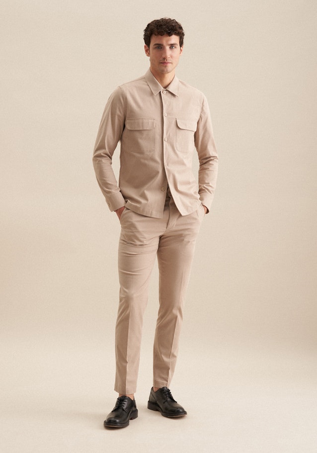 Regular Overshirt Uni in Braun | Seidensticker Onlineshop