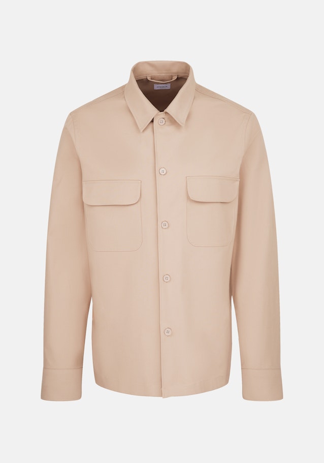 Regular Overshirt Uni in Braun | Seidensticker Onlineshop