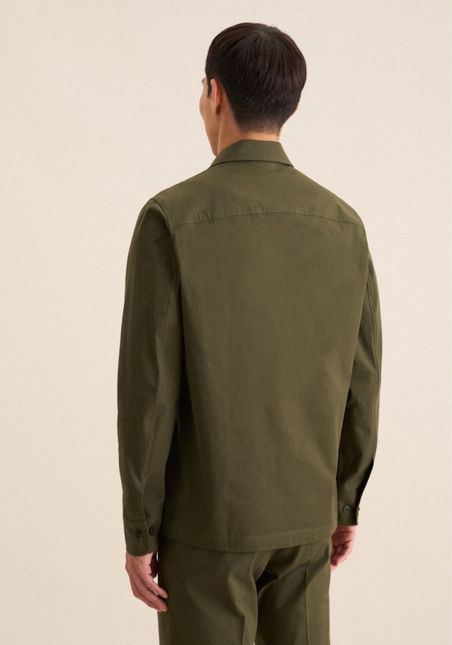 Regular Surchemise Uni in Vert | Seidensticker Onlineshop