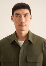 Regular Overshirt Uni in Grün |  Seidensticker Onlineshop
