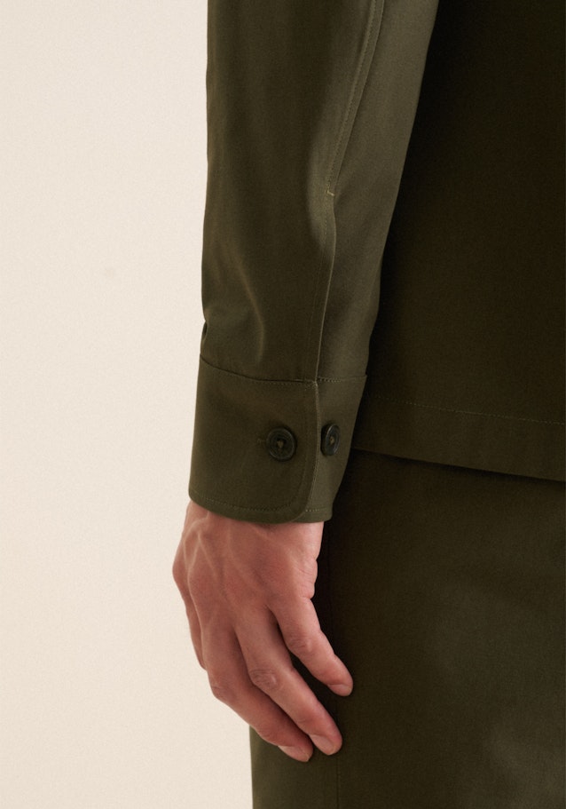Regular Surchemise Uni in Vert | Seidensticker Onlineshop