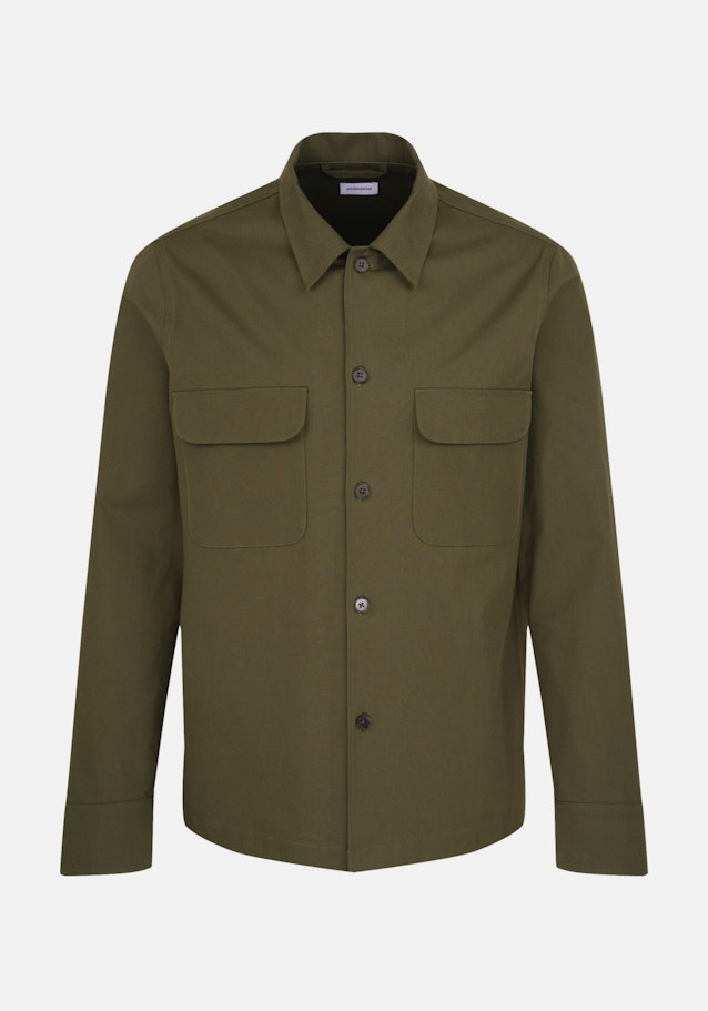 Regular Surchemise Uni in Vert | Seidensticker Onlineshop