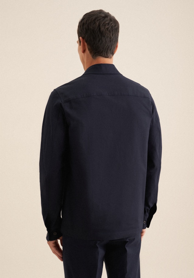 Regular Surchemise Uni in Bleu Foncé | Seidensticker Onlineshop