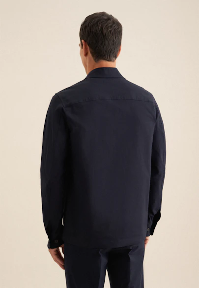 Regular Overshirt Uni in Dunkelblau |  Seidensticker Onlineshop