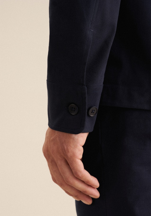 Regular Surchemise Uni in Bleu Foncé | Seidensticker Onlineshop