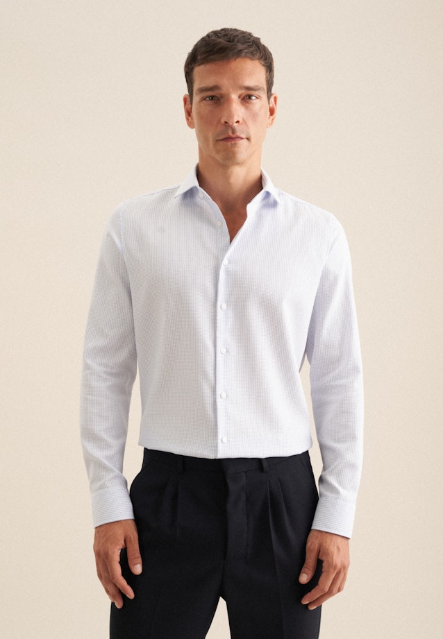Slim Business shirt Structure in Light Blue |  Seidensticker Onlineshop