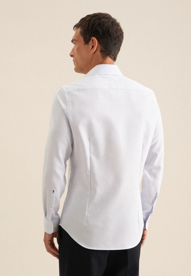 Slim Business Hemd Struktur in Hellblau | Seidensticker Onlineshop
