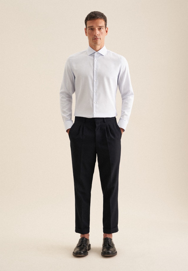 Slim Business shirt Structure in Light Blue |  Seidensticker Onlineshop