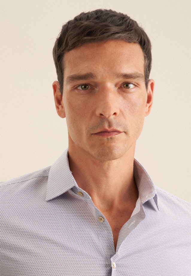 Slim Business Hemd Druck in Beige |  Seidensticker Onlineshop