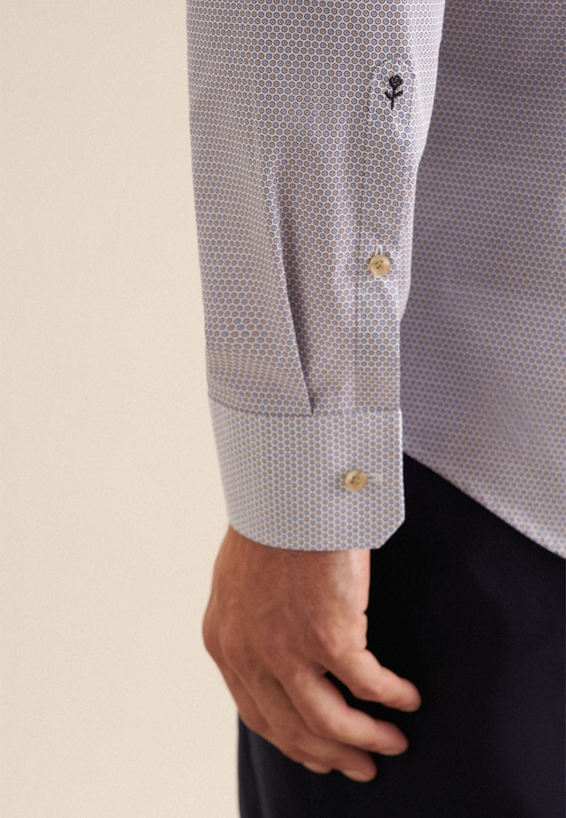 Slim Business Hemd Druck in Beige |  Seidensticker Onlineshop