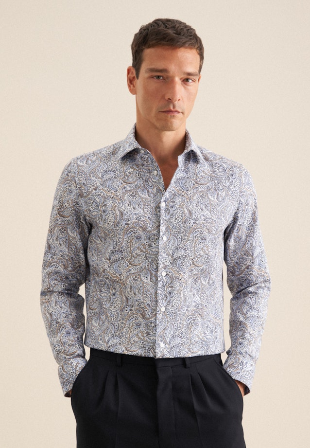 Slim Business shirt Floral in Light Blue |  Seidensticker Onlineshop