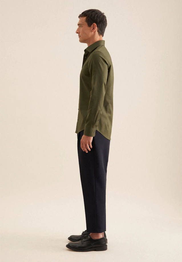 Slim Chemise d'affaires Uni in Vert |  Seidensticker Onlineshop