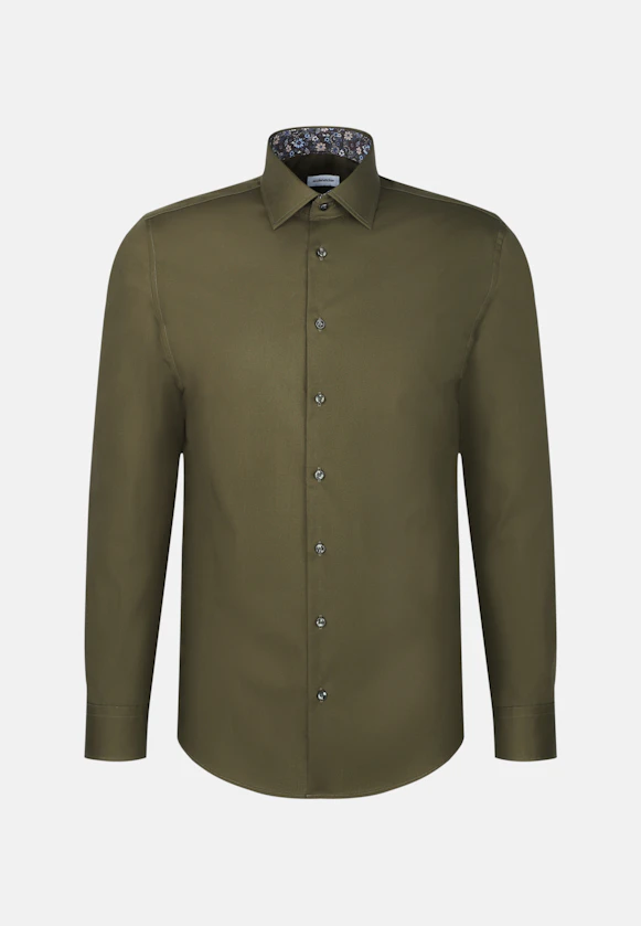 Slim Chemise d'affaires Uni in Vert |  Seidensticker Onlineshop