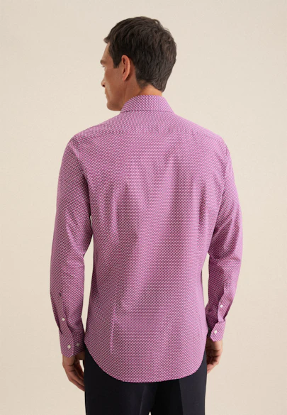 Slim Business Hemd Druck in Rosa/Pink |  Seidensticker Onlineshop