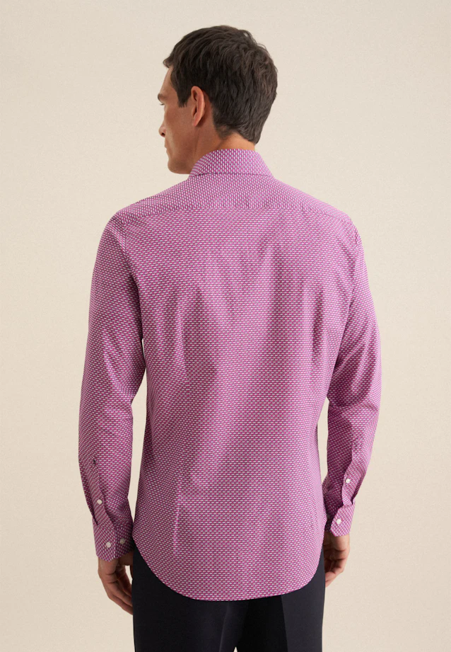 Slim Business Hemd Druck in Rosa/Pink |  Seidensticker Onlineshop