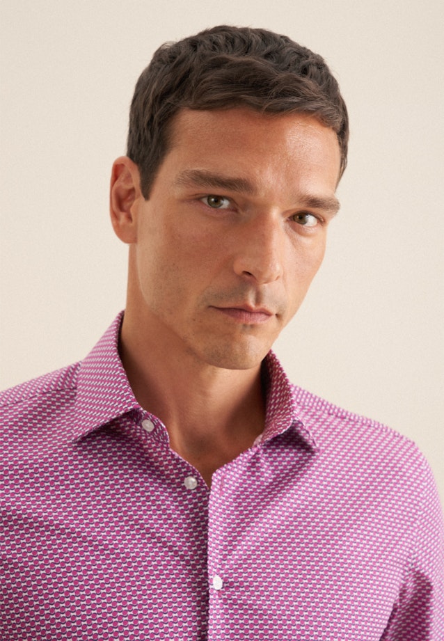 Slim Business Hemd Druck in Rosa/Pink |  Seidensticker Onlineshop