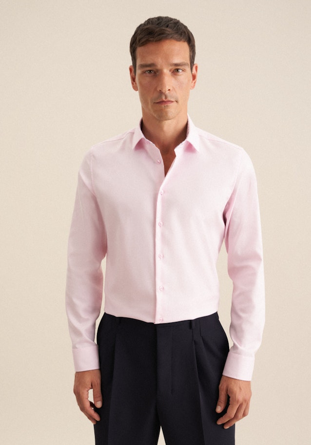 Slim Chemise d'affaires Uni in Rose Fuchsia | Seidensticker Onlineshop