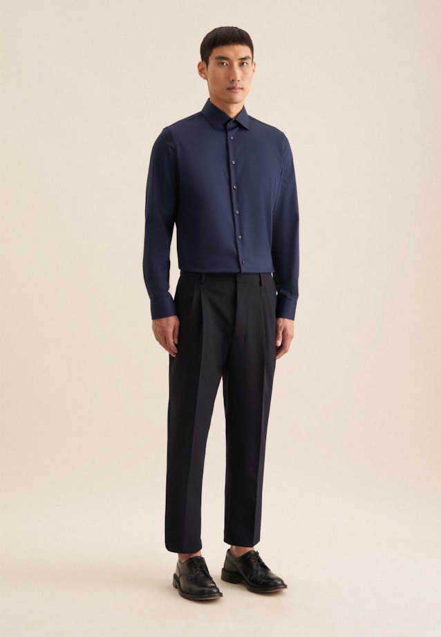 Slim Chemise d'affaires Uni in Bleu Foncé |  Seidensticker Onlineshop