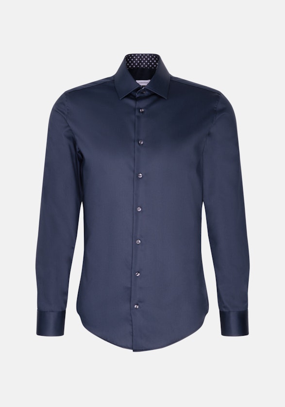 Slim Business Hemd Uni in Dunkelblau | Seidensticker Onlineshop