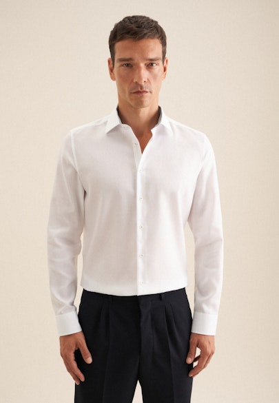 Slim Business shirt Structure in White |  Seidensticker Onlineshop