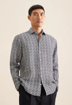 Regular Business Hemd Floral in Dunkelblau |  Seidensticker Onlineshop