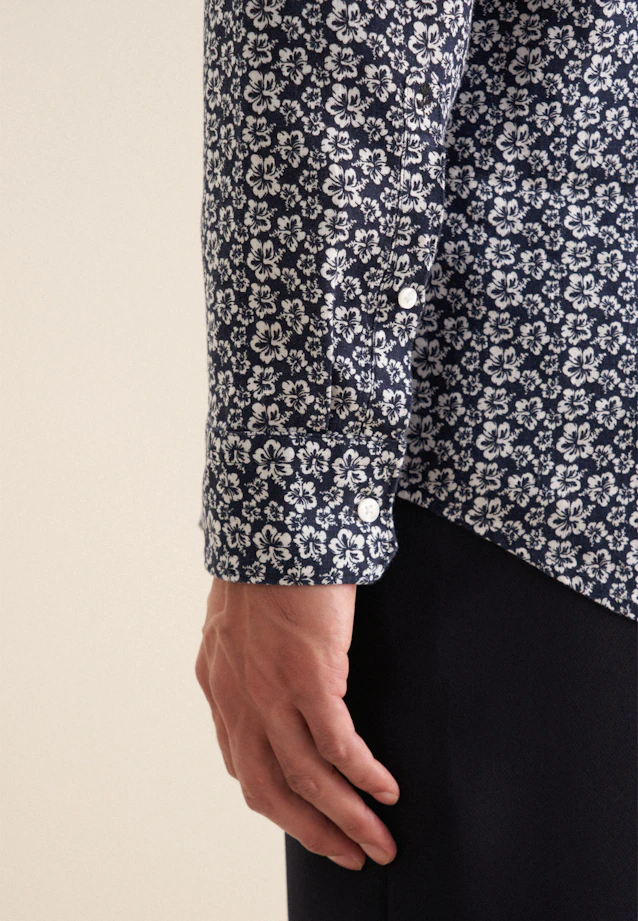 Regular Business Hemd Floral in Dunkelblau |  Seidensticker Onlineshop