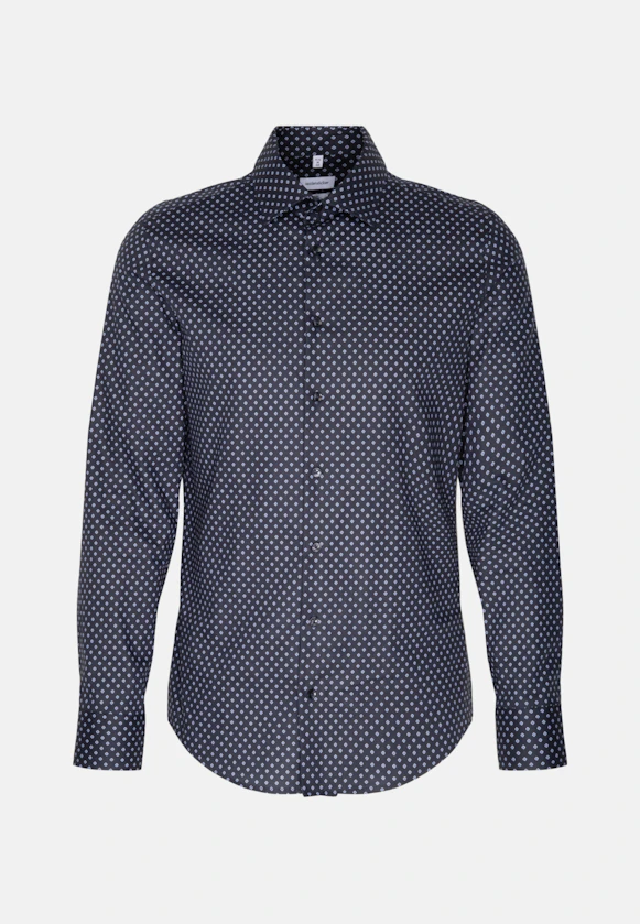 Slim Business shirt Print in Dark Blue |  Seidensticker Onlineshop