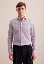 Slim Business Hemd Druck in Lila |  Seidensticker Onlineshop