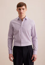 Slim Business Hemd Druck in Lila |  Seidensticker Onlineshop