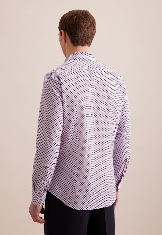 Slim Business Hemd Druck in Lila |  Seidensticker Onlineshop