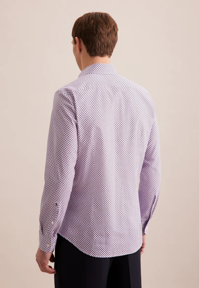 Slim Business Hemd Druck in Lila |  Seidensticker Onlineshop