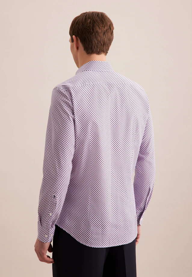 Slim Business Hemd Druck in Lila |  Seidensticker Onlineshop