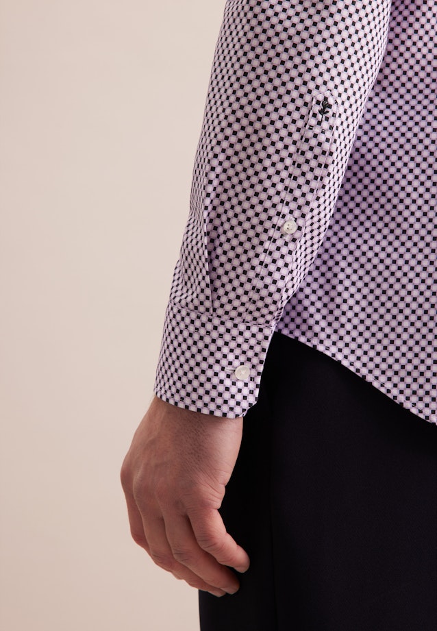 Slim Business Hemd Druck in Lila |  Seidensticker Onlineshop