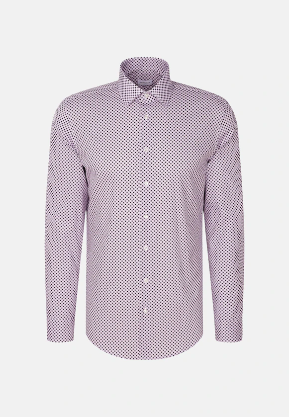 Slim Business Hemd Druck in Lila |  Seidensticker Onlineshop