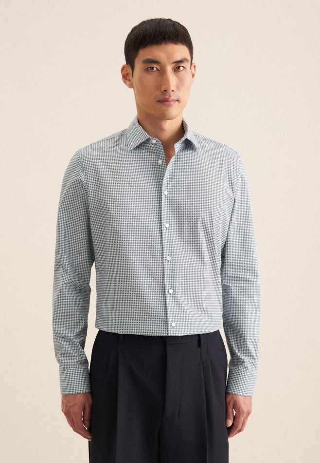 Slim Business shirt Print in Green | Seidensticker online shop