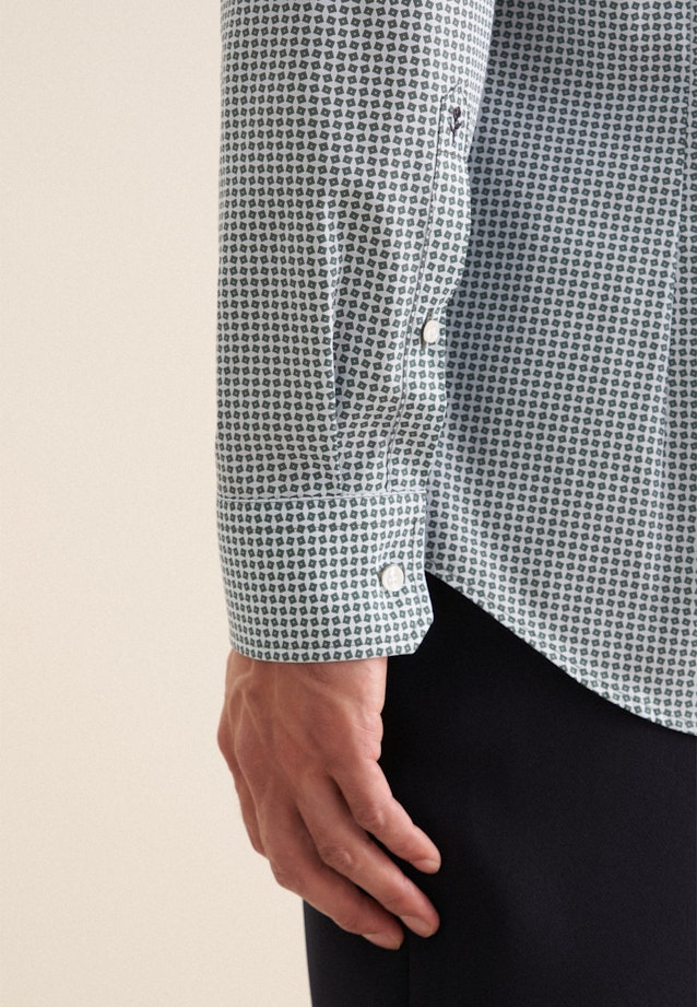 Slim Business Hemd Druck in Grün |  Seidensticker Onlineshop